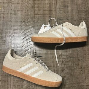 Adidas Gazelle Women's Cream and White Sneakers